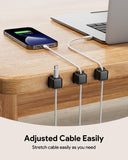 Organizer, Cable Smooth Adjustable Easy Secure Cable Managemen (Pack of 6 Cord)